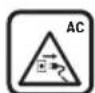 BOSCH UniversalGrassCut 18V-260 - Ant sodo priežiūros įrankio pavaizduotų simbolių paaiškinimas - 6