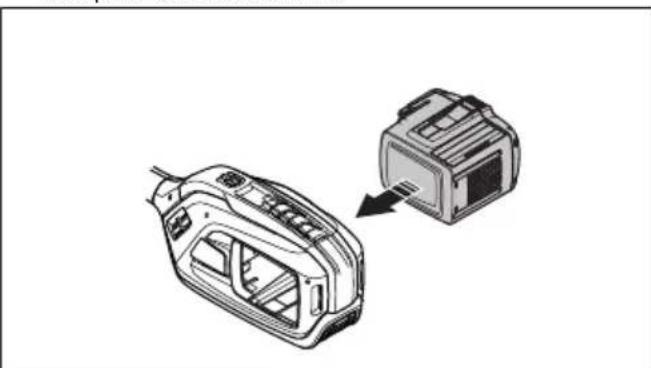 HUSQVARNA 525iHF3 - Pour fixer la batterie au produit - 2
