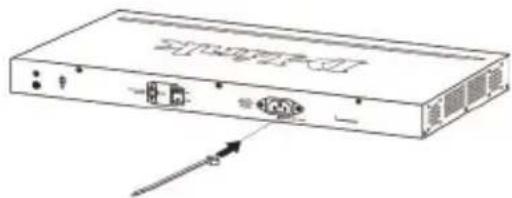 D-LINK DGS-1210-52/ME - Installation du dispositif de retenue du cordon d'alimentation - 1