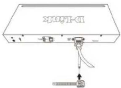 D-LINK DGS-1210-52/ME - Installazione del fermo del cavo di alimentazione - 3
