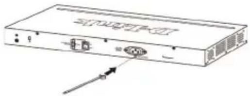 D-LINK DGS-1210-52/ME - Anbringen der Stromkabelhalterung - 1