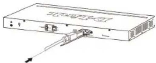 D-LINK DGS-1210-52/ME - Установка фиксатора для кабеля питания - 2