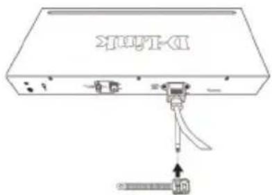 D-LINK DGS-1210-52/ME - Cara memasang penahan kabel daya - 1