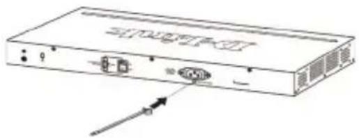 D-LINK DGS-1210-52/ME - Installazione del fermo del cavo di alimentazione - 1