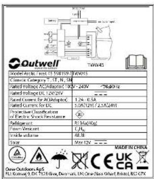 Outwell Arctic Frost 55 - GUARANTEE - 2