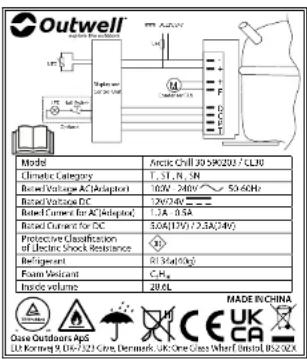 Outwell Arctic Chill 50 - UK: INSTRUCTION MANUAL - 1