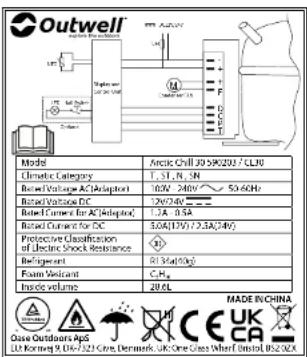 Outwell Arctic Chill 40 - UK: INSTRUCTION MANUAL - 1