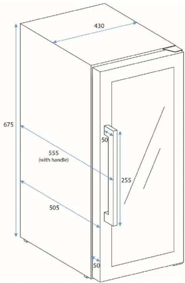 CASO BBQ Cooler S-L - Illustration: Dimensioning - 2