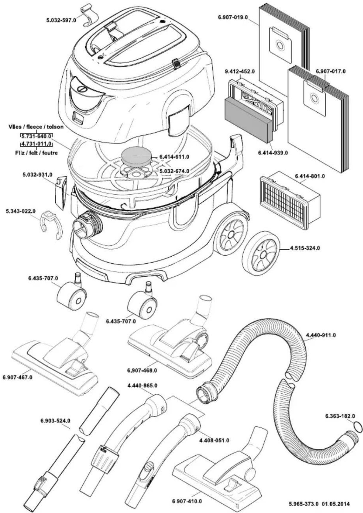 Kärcher T 15/1 HEPA - T 15/1 - T 15/1 eco!efficiency - 1