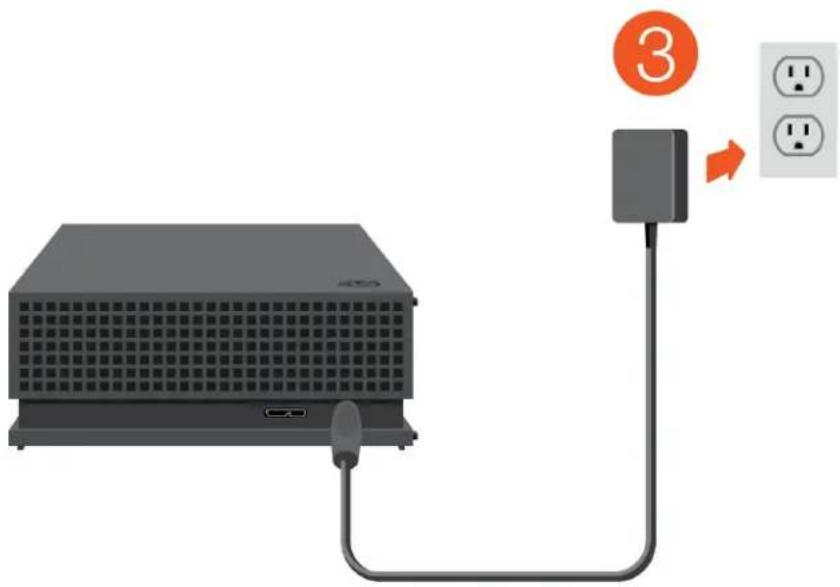 SEAGATE FireCuda Gaming Hub - Branchement de l'alimentation - 3