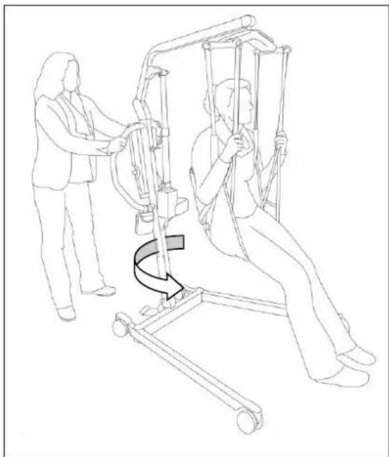 Vermeiren Eagle 620 - Turn the patient hoist around his axle - 2
