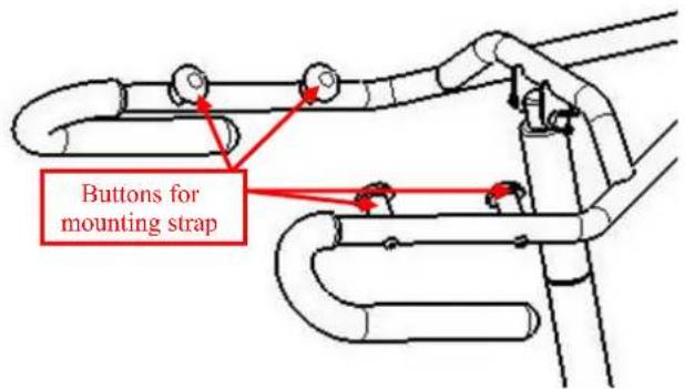 Vermeiren Albatros - Attaching to the buttons of the patient hoist - 2