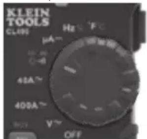 KLEIN TOOLS CLIN μA~ 40A~ 400A~ V~ OFF