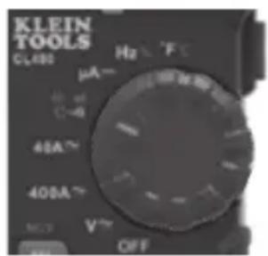 KLEIN TOOLS CL490 μA- Hz 5 °C 120V C-0 45A~ 400A~ MOS V~ OFF