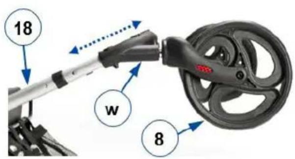 Vermeiren Eco-Plus - Assembly of front-wheel frame - 1