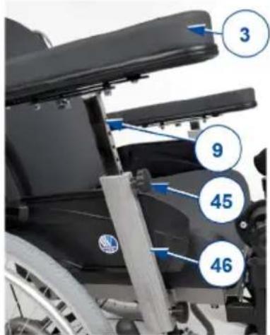 Vermeiren Inovys II + L70 - Armrest height - 1