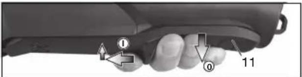 METABO WEPBA 19-150 Q DS M-Brush - Maschinen mit „Paddle-Schalter“ (mit Totmannfunktion): - 1