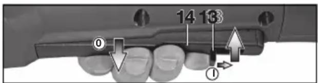 METABO W 18 LTX 115 Quick - Maszyny z przełącznikiem „Wyłącznik bezpieczeństwa Ergo“ (z funkcją stanu spoczynku): - 1