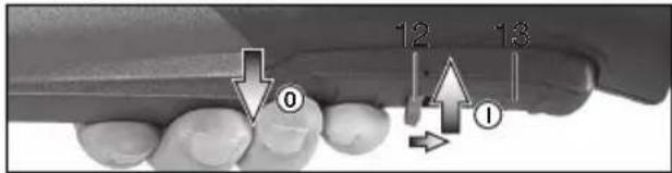 METABO WEF 15-125 Quick - WEPF 15-150 Quick: переключатель (с функцией отключения при убранной руке оператора) - 1
