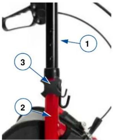 Vermeiren 201 Delta - Mounting and adjusting the handgrips - 1