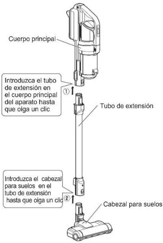 Iris Ohyama SCD-130P - ■ Montaje de la aspiradora Para utilizar la aspiradora como aspiradora escoba - 1