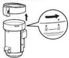 Iris Ohyama SCD-130P - Entfernen Sie das obere Gehäuse des Staubbehälters - 1