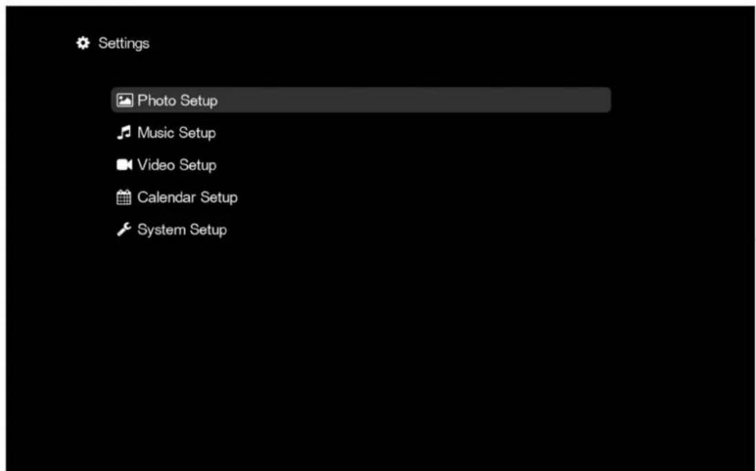 BRAUN DigiFrame 1096 - Settings Menu: - 1