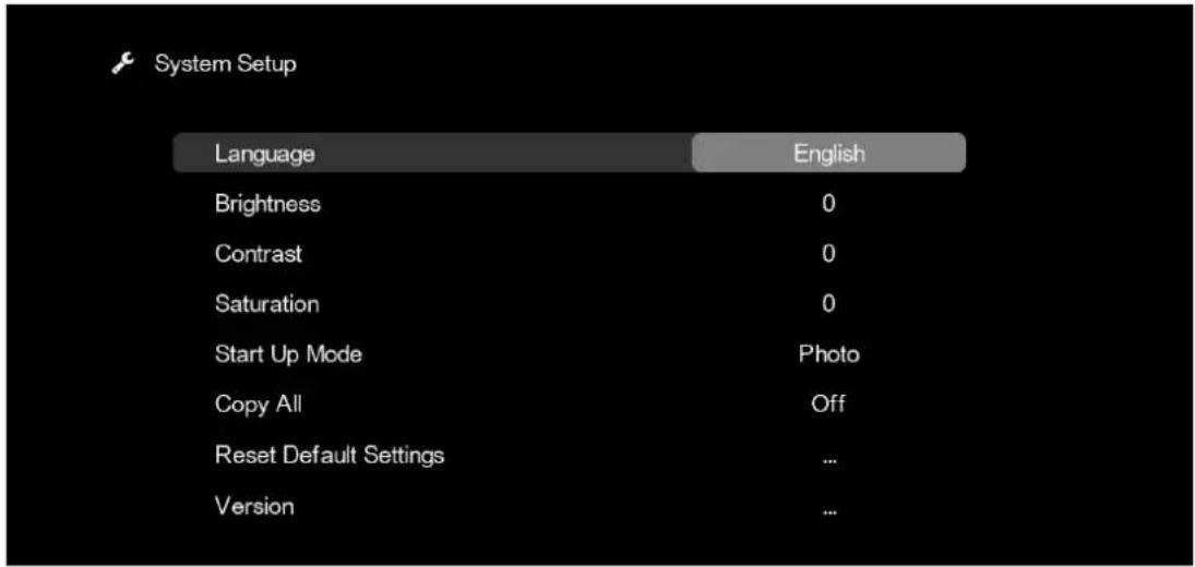 BRAUN DigiFrame 1096 - System Setup: - 1