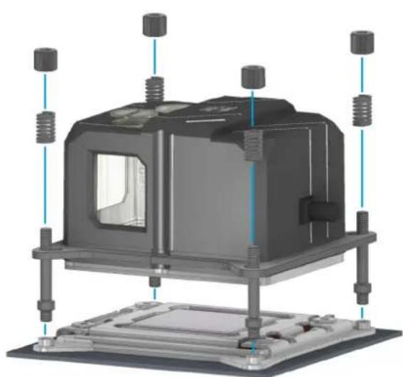Alphacool Eisbaer Pro Aurora 280 - BRACKET ASSEMBLY HALTERMONTAGE SUPPORT DE MONTAGE6 - 3