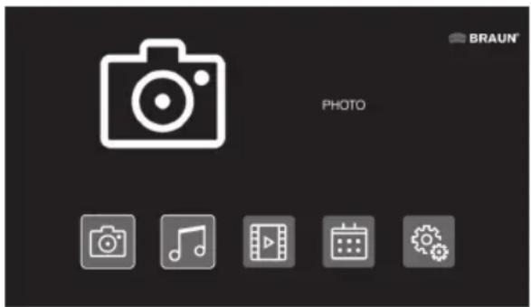 BRAUN DigiFrame 1361 - Menu principale - 1