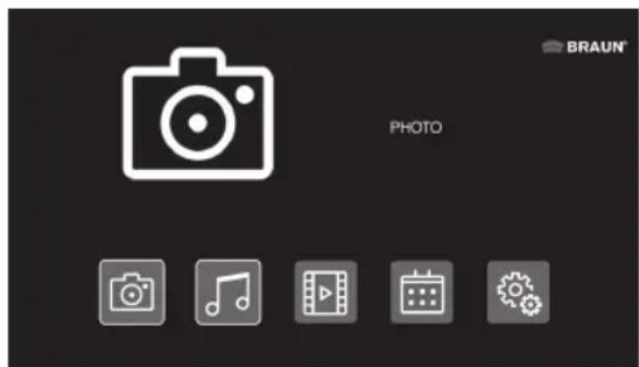 BRAUN DigiFrame 1361 - Main Menu - 1