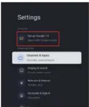 PEAQ PTV 43GU-5024T - Configurazione di Google TV - 2