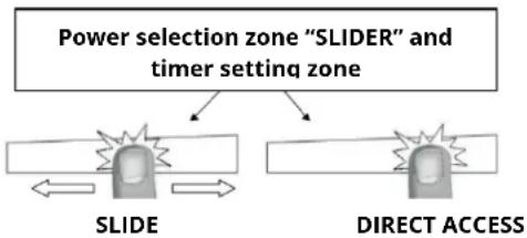 IKEA ÖRMINGE 205.910.92 - Power selection zone "SLIDER" and timer setting zone - 1
