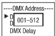 Cameo ROOT PAR BATTERY - CONFIGURING THE DMX START ADDRESS - 2