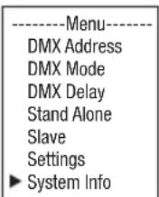 Cameo ROOT PAR BATTERY - NFORMACIÓN DEL SISTEMA (System Info) - 1