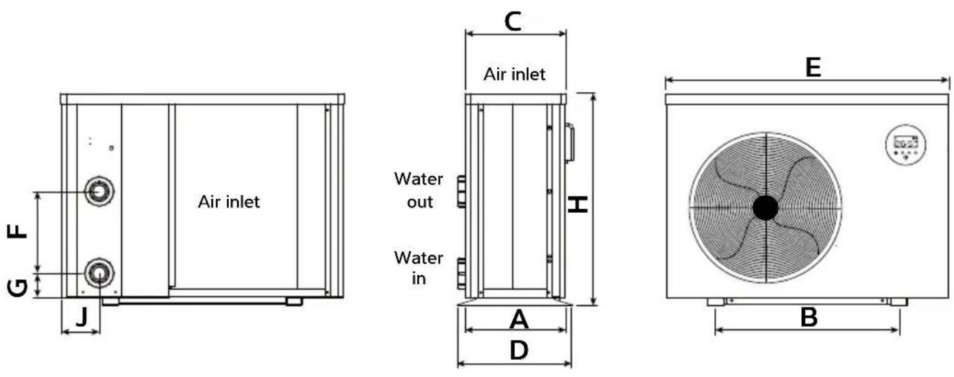 Calorex I-PAC+ 28 - DIMENSIONS - 1