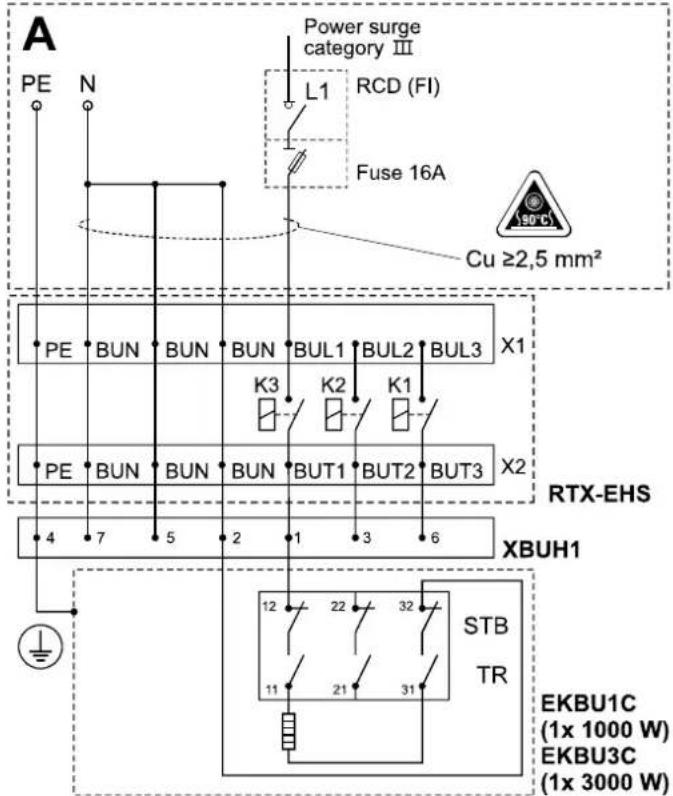 DAIKIN EHSXB04P30BA - Anslutningsvariant 3 4.5.13 Anslutning av extern värmegenerator - 3