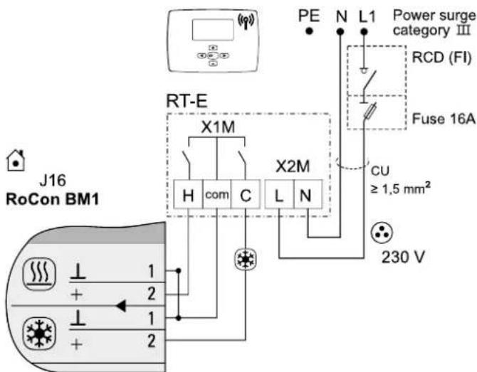 DAIKIN EHSXB04P30BA - Conexión del termostato de interiores Daikin - 3