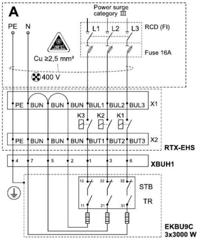 DAIKIN EHSXB04P30BA - Variante de ligação 1 - 2