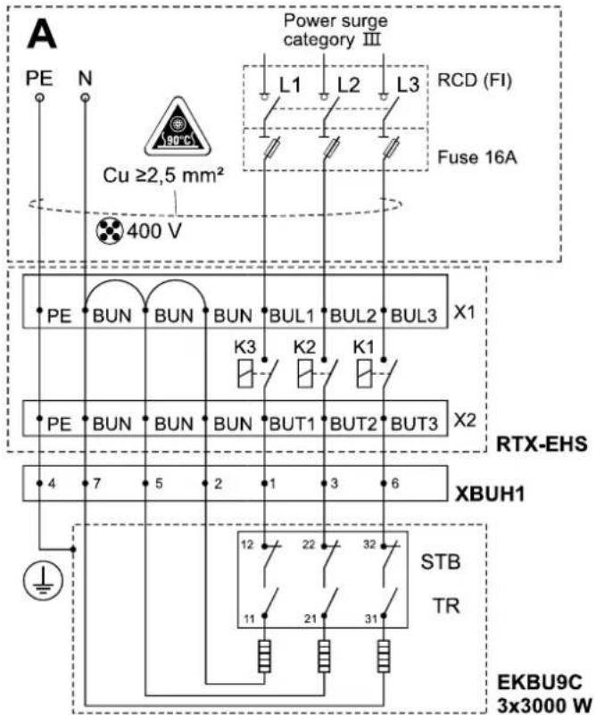 DAIKIN EHSXB04P30BA - Aansluitvariant 1 - 2