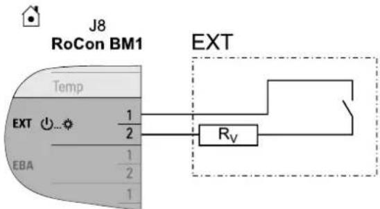 DAIKIN EHSXB04P30BA - Anslutning av extern brytkontakt - 1