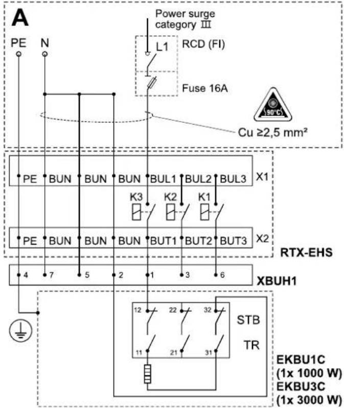 DAIKIN EHSXB04P30BA - Przyłąze elektrycznej Daikin grza ki Backup-Heater (EKBUxx) - 7