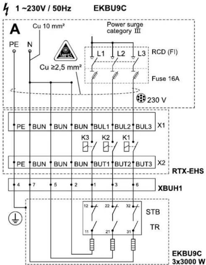 DAIKIN EHSXB04P30BA - Przyłąze elektrycznej Daikin grza ki Backup-Heater (EKBUxx) - 4