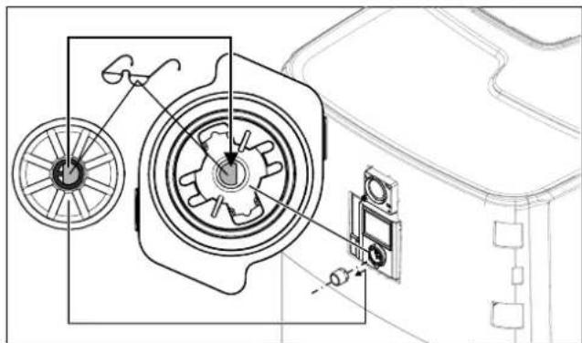 DAIKIN EHSH04P30D3 - Umístění otočného tlačítka regulace - 1