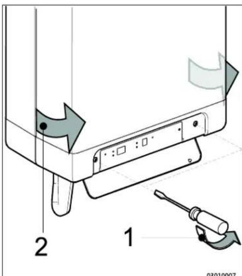 DAIKIN EKOMBG22AAV1 - Remove a cobertura e o pail frontal - 4