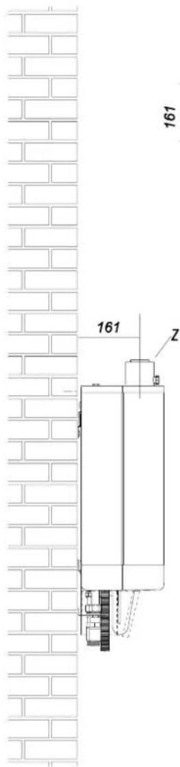 DAIKIN EHOB42AAV1H - Wymiary instalacji - 1