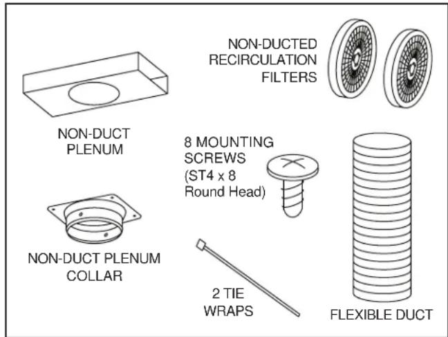 BROAN B5330SSC - NON-DUCT KIT MODEL RK56 CONTENTS - 1