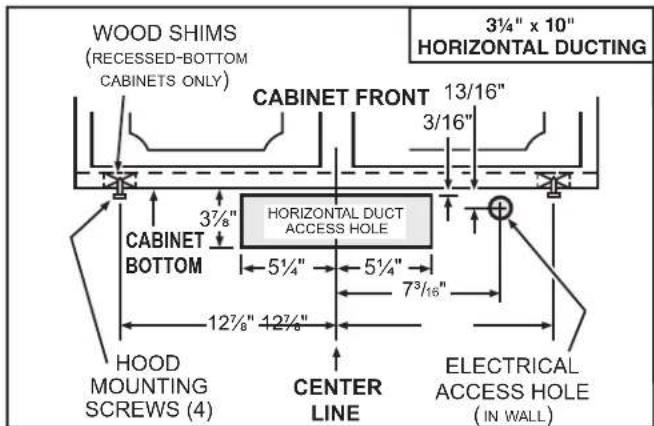 BROAN CRSH130SS - Standard Installation (without EZ1 brackets) - 2