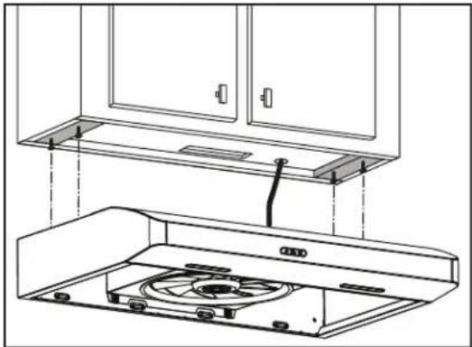 BROAN CRSH130SS - Installation de la hotte (installation standard) - 1