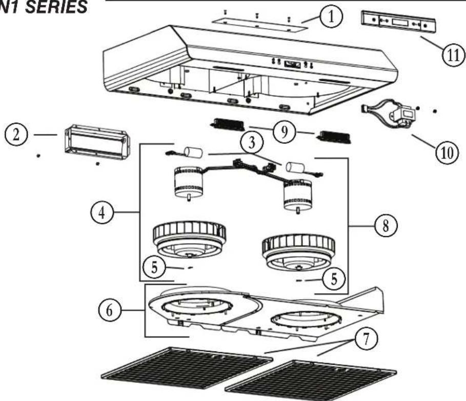 BROAN BKDN136WH - REPLACEMENT PARTS AND REPAIRS - 1